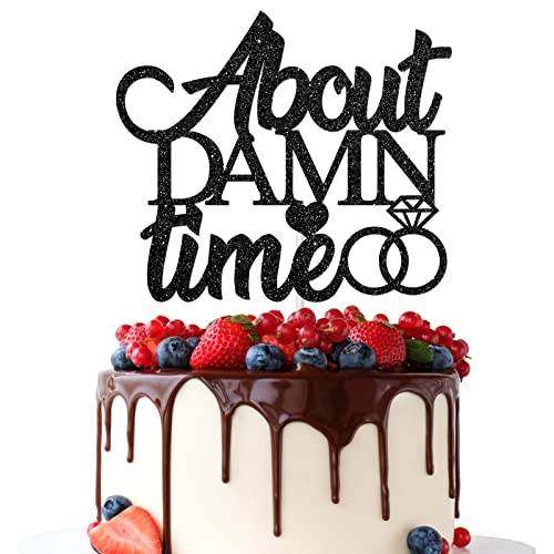 Dalaber About Damn Time Cake Topper, Funny Wedding/Engagement/Bridal Shower Party Decoration, Wedding Cake Decor Anniversary Party Supplies, Diamond Ring Cake Topper for Wedding Party Dalaber About Damn Time Cake Topper, Funny Wedding/Engagement/Bridal Shower Party Decoration, Wedding Cake Decor Anniversary Party Supplies, Diamond Ring Cake Topper for Wedding Party von Dalaber
