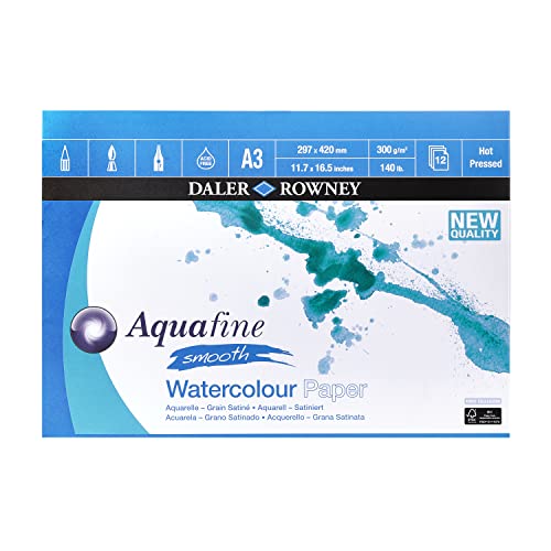 DAL AQUAFINE Smooth Block, A3, 300g, 12 Blatt DAL AQUAFINE Smooth Block, A3, 300g, 12 Blatt von Daler Rowney