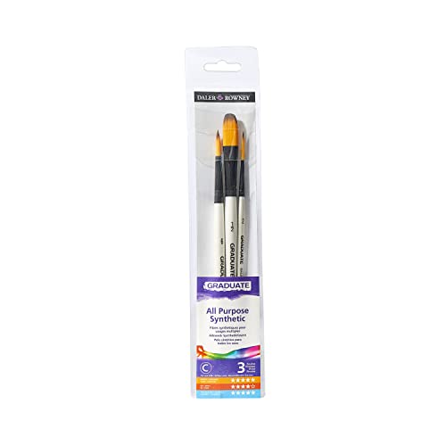 Daler Rowney 212530009 Aquarell-und Gouache-Pinsel-Set, Kunsthaar von Daler Rowney