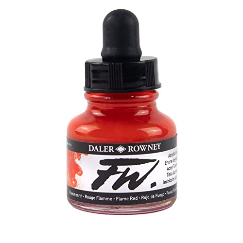 Daler Rowney Acryl Farbe FW Acrylfarbe, 29,5-ml-Flaschen, verschiedene Farben Flame Red Daler Rowney Acryl Farbe FW Acrylfarbe, 29,5-ml-Flaschen, verschiedene Farben Flame Red von Daler Rowney