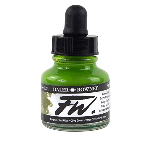 Daler Rowney Acryl Farbe FW Acrylfarbe, 29,5-ml-Flaschen, verschiedene Farben Olivgrün Daler Rowney Acryl Farbe FW Acrylfarbe, 29,5-ml-Flaschen, verschiedene Farben Olivgrün von Daler Rowney