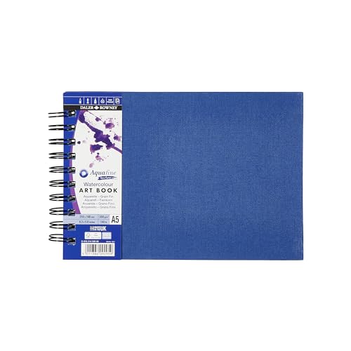 Daler-Rowney Aquafine Strukturiertes kaltgepresstes Aquarell- und Gouache-Kunstbuch, 300 g/m², A5, Naturweiß, 20 Blatt, ideal für professionelle und Anfänger, Künstler und Studenten, säurefrei Daler-Rowney Aquafine Strukturiertes kaltgepresstes Aquarell- und Gouache-Kunstbuch, 300 g/m², A5, Naturweiß, 20 Blatt, ideal für professionelle und Anfänger, Künstler und Studenten, säurefrei von Daler Rowney