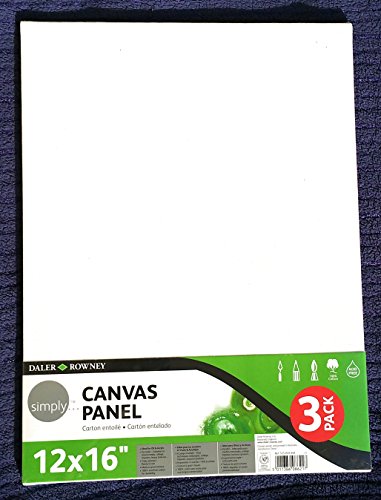 Daler Rowney D525033040 Einfach Leinwand Paneele, Acryl, Baumwolle, Weiss/opulenter Garten, 12x16 von Daler Rowney