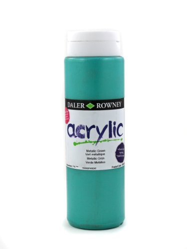 Daler Rowney DR123500719 Acrylfarbe, 500 ml, metallisches Grün von Daler-Rowney