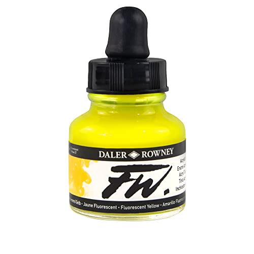 Daler-Rowney FW Artists Ink - Acryl Kuenstlertinte - Fluoreszierend - 29 ml - Gelb Daler-Rowney FW Artists Ink - Acryl Kuenstlertinte - Fluoreszierend - 29 ml - Gelb von Daler Rowney