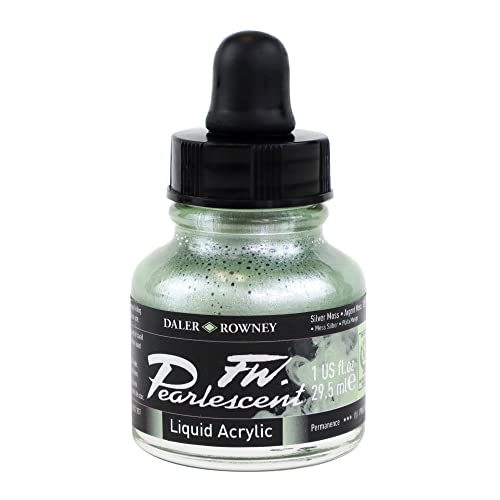 Daler – Rowney FW Flüssigflasche, Acrylperlen, 29,5 ml, Silbermoos von Daler Rowney