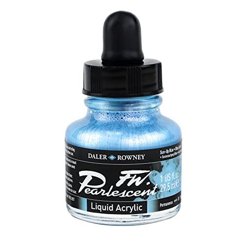 Daler – Rowney FW Flüssigflasche, Acrylperlen, 29,5 ml, Sun-up Blue von Daler Rowney