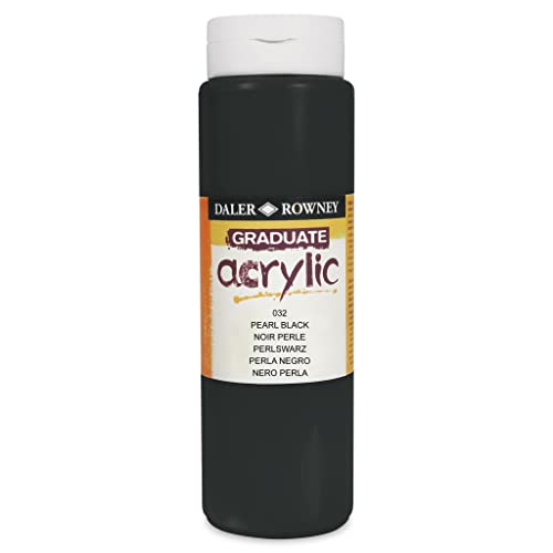 Daler-Rowney Graduate Acrylfarbe, 500-ml-Flasche, Pearl Black von Daler Rowney