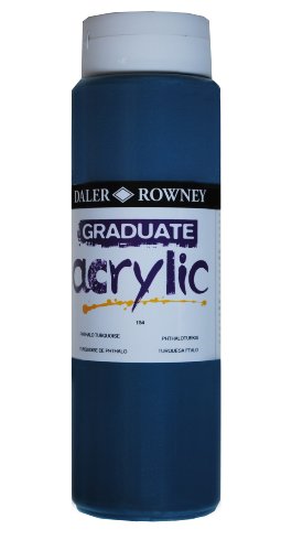 Daler-Rowney 123500154 Graduate Acrylfarbe, 500 ml, Türkis (Phthalo Turq) von Daler-Rowney