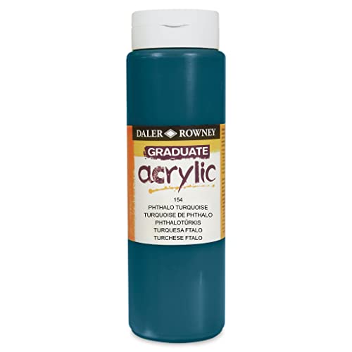 Daler-Rowney 123500154 Graduate Acrylfarbe, 500 ml, Türkis (Phthalo Turq) von Daler-Rowney