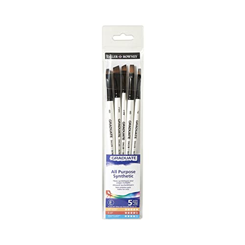 Daler-Rowney Graduate Multi-Technik-Kunsthaarpinsel mit kurzen Griffen, 5 verschiedene Pinsel, ideal für Studenten Daler-Rowney Graduate Multi-Technik-Kunsthaarpinsel mit kurzen Griffen, 5 verschiedene Pinsel, ideal für Studenten von Daler Rowney