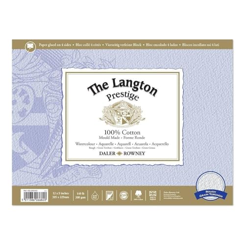 Daler-Rowney Langton Prestige Aquarellpapier mit rauer Oberfläche, 30,5 x 22,9 cm Daler-Rowney Langton Prestige Aquarellpapier mit rauer Oberfläche, 30,5 x 22,9 cm von Daler Rowney