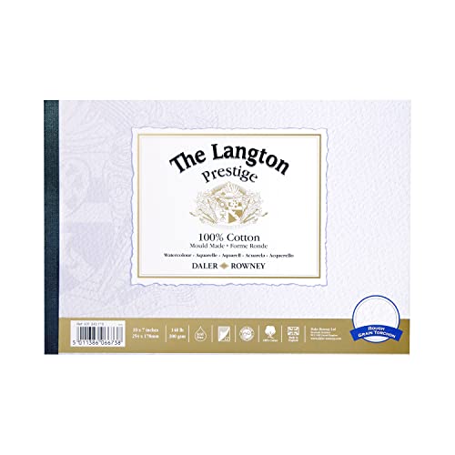 Daler Rowney Langton Prestige block rauh 7x 25.4 cm 300gsm 12 Blatt (block) von Daler Rowney