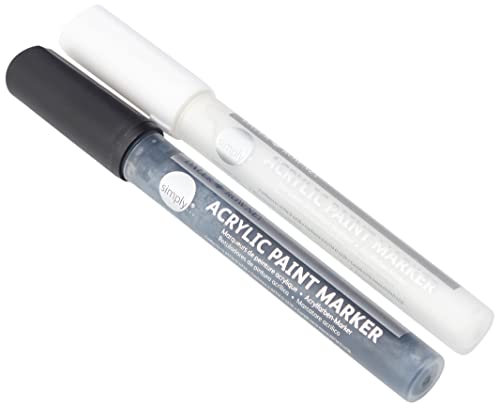 Daler Rowney Simply Acryl-Metallic-Marker-Set, schwarze und weiße Marker, mehrere Oberflächen, auf Wasserbasis, 2-3 mm Spitze, ideal für Einsteiger Künstler und Hobbyisten Daler Rowney Simply Acryl-Metallic-Marker-Set, schwarze und weiße Marker, mehrere Oberflächen, auf Wasserbasis, 2-3 mm Spitze, ideal für Einsteiger Künstler und Hobbyisten von Daler Rowney