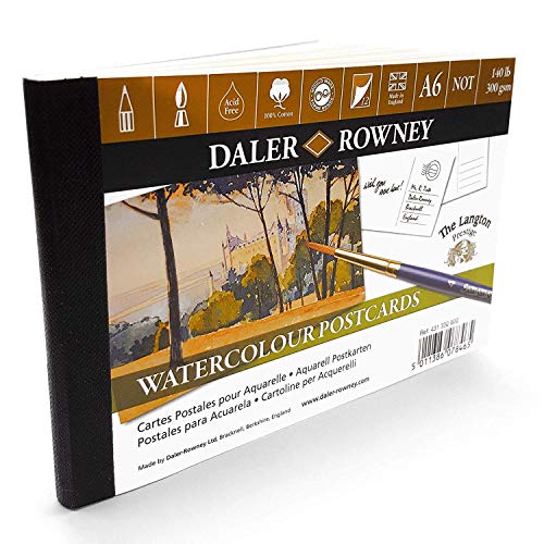 Daler Rowney Watercolour Painting Postcards A6 - 12 x 300gsm Sheets - Made in UK von Daler Rowney