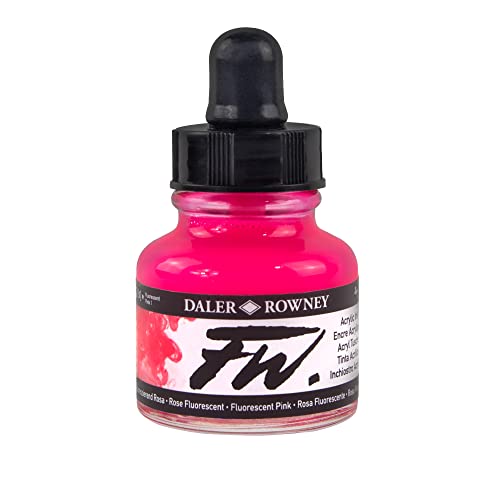 FW Artists Ink - Acryl Kuenstlertinte - Fluoreszierend - 29 ml - Pink von Daler-Rowney