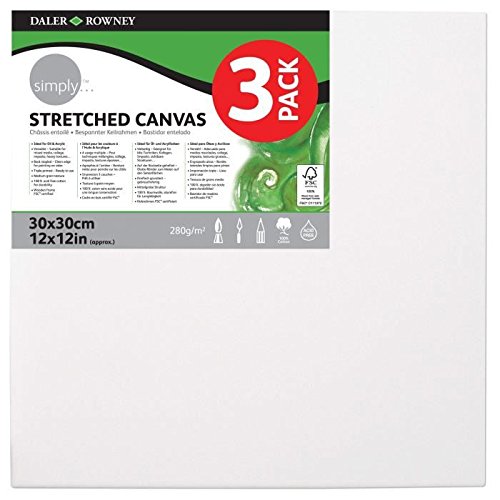 Simply Keilrahmen, 3 Stück, 30 x 30 cm Simply Keilrahmen, 3 Stück, 30 x 30 cm von Daler Rowney