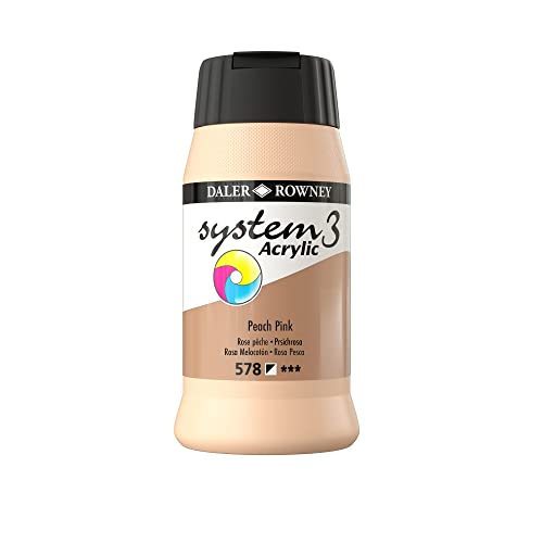 System3 Daler Rowney Acrylfarbe, Kunststofftopf, 500 ml, Pfirsichrosa System3 Daler Rowney Acrylfarbe, Kunststofftopf, 500 ml, Pfirsichrosa von Daler Rowney