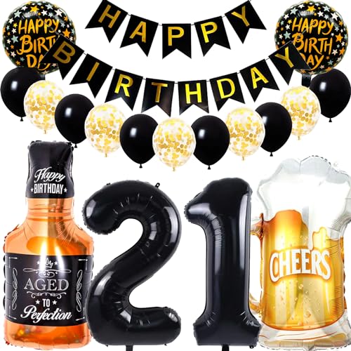 Dalettu Geburtstagsdeko 21 Jahre Mann Frau, Luftballon 21. Geburtstag Deko Männer, Folienballon Whiskey Bierglas Deko, Helium Ballon Weinflasche Bier für 21. Geburtstag Manner Party Dekoration Dalettu Geburtstagsdeko 21 Jahre Mann Frau, Luftballon 21. Geburtstag Deko Männer, Folienballon Whiskey Bierglas Deko, Helium Ballon Weinflasche Bier für 21. Geburtstag Manner Party Dekoration von Dalettu