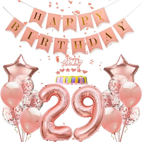 Dalettu Geburtstagsdeko 29 Jahre Frau, Luftballons 29. Geburtstag Dekoration, Roségold Tortendeko Happy 29th Birthday Deko 29 Jahre Frauen, Folienballon Zahl 29 Roségold, Deko 29. Geburtstag Frauen Dalettu Geburtstagsdeko 29 Jahre Frau, Luftballons 29. Geburtstag Dekoration, Roségold Tortendeko Happy 29th Birthday Deko 29 Jahre Frauen, Folienballon Zahl 29 Roségold, Deko 29. Geburtstag Frauen von Dalettu