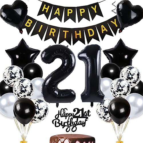 Dalettu Luftballon 21. Geburtstag Deko Mann, Schwarz Tortendeko Geburtstag 21 Jahre Manner Frau, Geburtstagdeko 21 Jahre Geburtstag Mann, Folienballon 21 Geburtstag Frauen Dekoration Dalettu Luftballon 21. Geburtstag Deko Mann, Schwarz Tortendeko Geburtstag 21 Jahre Manner Frau, Geburtstagdeko 21 Jahre Geburtstag Mann, Folienballon 21 Geburtstag Frauen Dekoration von Dalettu
