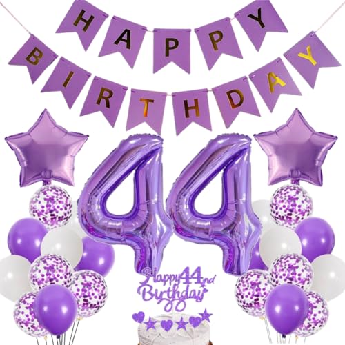 Dalettu Luftballons 44. Geburtstag Dekoration, Tortendeko Happy 44th Birthday Deko 44 Jahre Frau, Folienballon Zahl 44 Lila, Deko 44. Geburtstag Frauen, Lila Geburtstagsdeko 44 Jahr Männer Frauen Dalettu Luftballons 44. Geburtstag Dekoration, Tortendeko Happy 44th Birthday Deko 44 Jahre Frau, Folienballon Zahl 44 Lila, Deko 44. Geburtstag Frauen, Lila Geburtstagsdeko 44 Jahr Männer Frauen von Dalettu