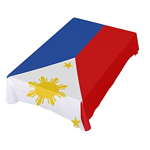 Dallonan Tischdekoration für Party, Philippinen-Flagge, rechteckige Tischdecke, Polyester, 152,4 x 305,6 cm, für Abendessen, Tischdekoration von Dallonan