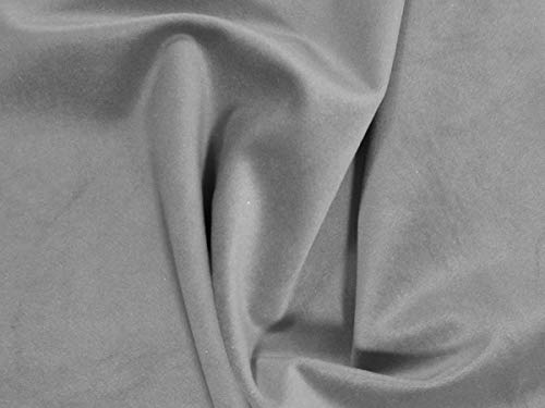 Dalston Mill Fabrics BLG290-36-LS Samtstoff, silbergrau, Sample von Dalston Mill Fabrics