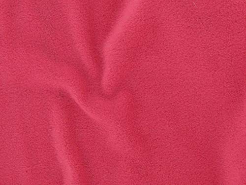 Dalston Mill Fabrics Polyester-Fleece, rosa - deep pink, 1 m von Dalston Mill Fabrics
