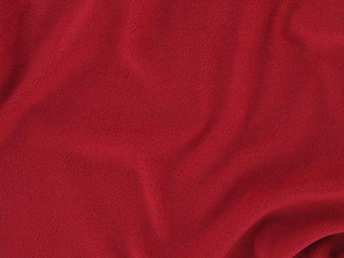 Dalston Mill Fabrics Polyester-Fleece, rot, 2 m von Dalston Mill Fabrics