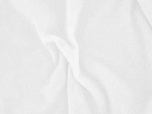 Dalston Mill Fabrics Polyester-Fleece, weiß, 10 m von Dalston Mill Fabrics