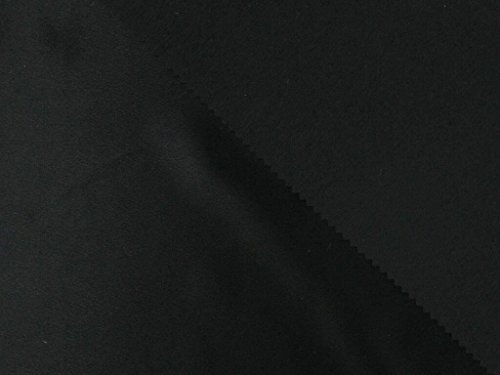 Dalston Mühle Stoffe Satin Rückseite Crepe, Polyester, Schwarz von Dalston Mill Fabrics