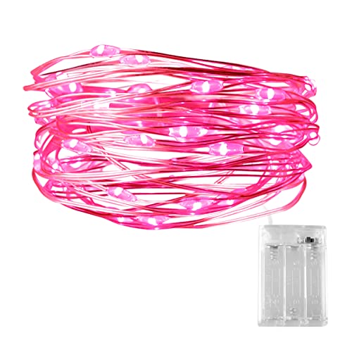 Dalugo Lichterkette Rosa, 3m 30 LED Lichterkette Batterie Klein für Weihnachten, Schlafzimmer, Party, Hochzeit von Dalugo