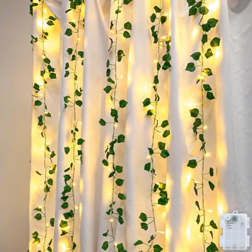 Dalugo Efeu Lichterkette Innen Batterie, 5m 50 LED Efeu Künstlich Lichterkette mit Timer, Warmweiß Lichterkette Blätter für Kinderzimmer, Schlafzimmer, Hochzeit, Frühlingsdeko Dalugo Efeu Lichterkette Innen Batterie, 5m 50 LED Efeu Künstlich Lichterkette mit Timer, Warmweiß Lichterkette Blätter für Kinderzimmer, Schlafzimmer, Hochzeit, Frühlingsdeko von Dalugo