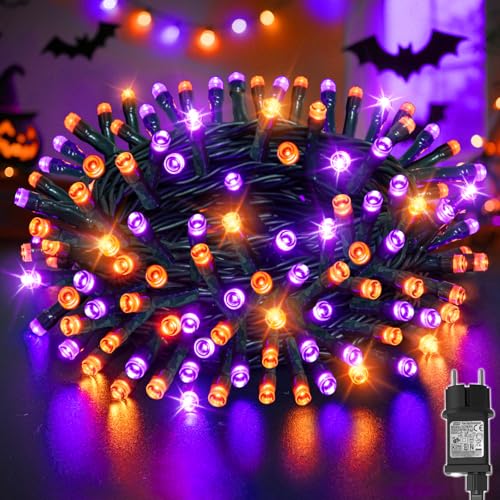 Dalugo Halloween Lichterkette Outdoor, 30M 300 LED Orange Lila Lichterkette mit Memory Funktion und Timer, 8 Beleuchtungsmodi Wasserdichte Lichterketten für Innen Außen Halloween Deko Dalugo Halloween Lichterkette Outdoor, 30M 300 LED Orange Lila Lichterkette mit Memory Funktion und Timer, 8 Beleuchtungsmodi Wasserdichte Lichterketten für Innen Außen Halloween Deko von Dalugo