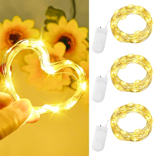 Dalugo LED Lichterkette mit Batterie, 3 Stück 2m 20 LED Mini Lichterkette mit Batterie, Kupferdraht Lichterkette Innen Batterie für Zimmer, Flasche,Geschenk Deko,Hochzeit, Party,Weihnachten(Warmweiß) Dalugo LED Lichterkette mit Batterie, 3 Stück 2m 20 LED Mini Lichterkette mit Batterie, Kupferdraht Lichterkette Innen Batterie für Zimmer, Flasche,Geschenk Deko,Hochzeit, Party,Weihnachten(Warmweiß) von Dalugo