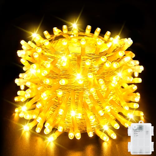 Dalugo Lichterkette Außen Batterie Timer, 5M 50 LED Lichterkette Batterie mit Timer, IP65 Wasserdicht Warmweiß Lichterkette Innen für Weihnachten, Schlafzimmer, Party, Hochzeit Dalugo Lichterkette Außen Batterie Timer, 5M 50 LED Lichterkette Batterie mit Timer, IP65 Wasserdicht Warmweiß Lichterkette Innen für Weihnachten, Schlafzimmer, Party, Hochzeit von Dalugo