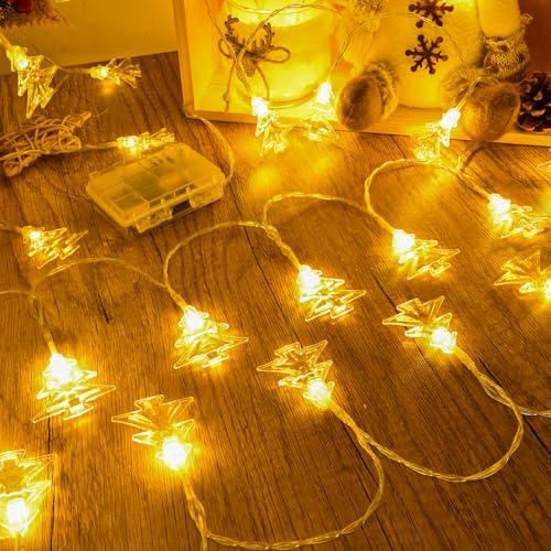 Dalugo Lichterkette Weihnachtsbaum Batterie, 6M 40LED Warmweiß Outdoor Weihnachtsbeleuchtung mit Timer, IP65 Wasserdicht Lichterkette Batterie Außen für Schlafzimmer,Balkon, Hochzeit,Weihnachten Deko Dalugo Lichterkette Weihnachtsbaum Batterie, 6M 40LED Warmweiß Outdoor Weihnachtsbeleuchtung mit Timer, IP65 Wasserdicht Lichterkette Batterie Außen für Schlafzimmer,Balkon, Hochzeit,Weihnachten Deko von Dalugo