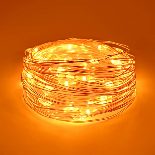 Dalugo Orange Lichterkette Batterie, 5m 50 LED Orange Innen Lichterketten mit Batterie für Halloween, Weihnachten, Wohnkultur Dalugo Orange Lichterkette Batterie, 5m 50 LED Orange Innen Lichterketten mit Batterie für Halloween, Weihnachten, Wohnkultur von Dalugo