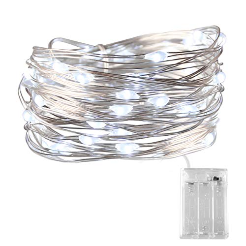 Dalugo Weiße Lichterkette Batterie, 3m 30 LED Lichterkette Klein für Weihnachten, Schlafzimmer, Party, Hochzeit Dalugo Weiße Lichterkette Batterie, 3m 30 LED Lichterkette Klein für Weihnachten, Schlafzimmer, Party, Hochzeit von Dalugo