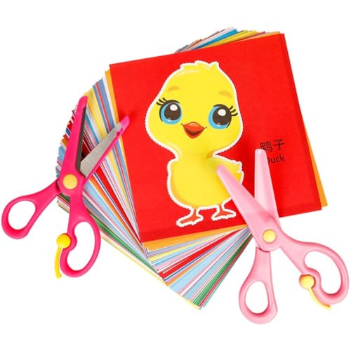 Damaiyyy Kinder Papierschnitt Set,2 Stück Kinder Sicherheit Schere + 240 Blatt Papier Lustiges Papierschneid und Basteln Aktivitätsset DIY Lernspielzeug, für Basteln, Vorschule, Kindergarten Damaiyyy Kinder Papierschnitt Set,2 Stück Kinder Sicherheit Schere + 240 Blatt Papier Lustiges Papierschneid und Basteln Aktivitätsset DIY Lernspielzeug, für Basteln, Vorschule, Kindergarten von Damaiyyy