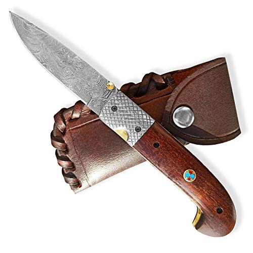 Dellinger SISO Sentinell & Damast Taschenmesser & Klappmesser & Damaststahl Messer & Outdoor Damastmesser Folder Knife 9,5cm Klinge Dellinger SISO Sentinell & Damast Taschenmesser & Klappmesser & Damaststahl Messer & Outdoor Damastmesser Folder Knife 9,5cm Klinge von Damascus Hunter