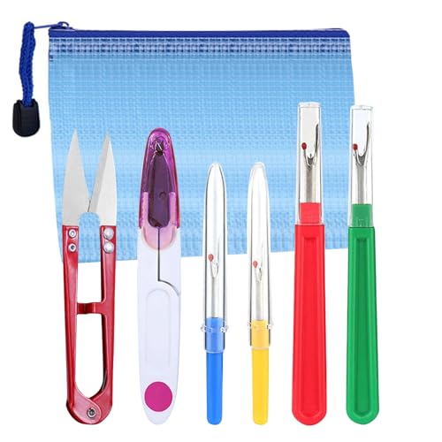 Damilages Nahttrenner 6 Stück Fadenschneider Werkzeug Faden Naht Entfernen Stich Nahtauftrenner mit Aufbewahrungstasche Saumtrenner Trimmschere für Nähte Seam Ripper Set für DIY Handwerk Damilages Nahttrenner 6 Stück Fadenschneider Werkzeug Faden Naht Entfernen Stich Nahtauftrenner mit Aufbewahrungstasche Saumtrenner Trimmschere für Nähte Seam Ripper Set für DIY Handwerk von Damilages