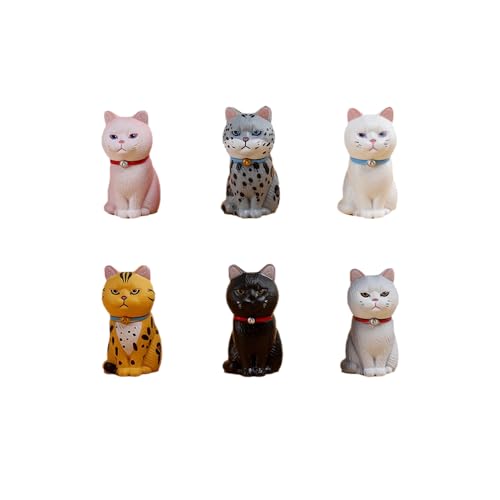 Katze Geburtstag Deko - Haustier Figuren Modellieren für Auto und Torte - Pet Cat Collectible Figurines - Kuchen Deko von Damoff