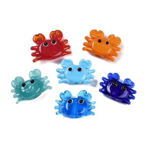 DanLingJewelry 10 Stück, zufällige Farbe, schöne Krabben-Glasperlen, handgefertigte Lampwork-Meerestier-Perlen für DIY-Schmuck, Halsketten, Armbänder, Handwerk DanLingJewelry 10 Stück, zufällige Farbe, schöne Krabben-Glasperlen, handgefertigte Lampwork-Meerestier-Perlen für DIY-Schmuck, Halsketten, Armbänder, Handwerk von DanLingJewelry