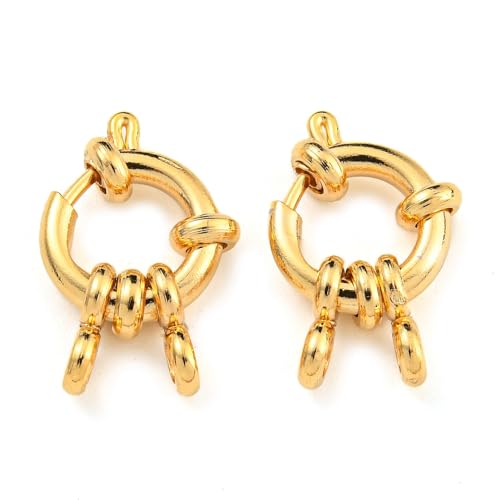 DanLingJewelry 10 Stück Armbänder Halsketten Verschluss Verschlüsse Verbinder Goldene Edelstahl-Federverschlüsse für Schmuckherstellung Zubehör von DanLingJewelry