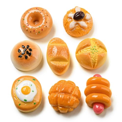 DanLingJewelry 100 Stück Brot-Harz-Cabochons, künstliche Lebensmittel, flache Rückseite, gemischte Backbrot-Verzierungen für Bastelarbeiten, Scrapbooking, Dekoration DanLingJewelry 100 Stück Brot-Harz-Cabochons, künstliche Lebensmittel, flache Rückseite, gemischte Backbrot-Verzierungen für Bastelarbeiten, Scrapbooking, Dekoration von DanLingJewelry