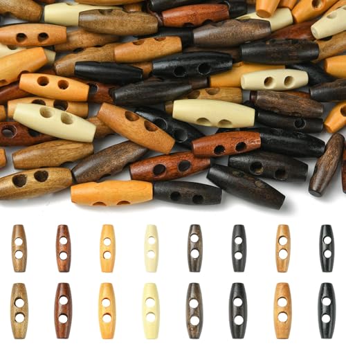 DanLingJewelry 160 Stück gemischte ovale Holzknöpfe mit 2 Löchern, Horn-Knebelform, Holzknöpfe, Zubehör für Kleidung, Nähen, DIY, Kunst, Handwerksprojekte DanLingJewelry 160 Stück gemischte ovale Holzknöpfe mit 2 Löchern, Horn-Knebelform, Holzknöpfe, Zubehör für Kleidung, Nähen, DIY, Kunst, Handwerksprojekte von DanLingJewelry