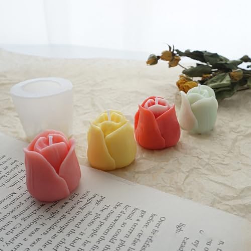 DanLingJewelry 2 Stück Blütenknospenformen – Tulpe & Rose 3D-Harzguss-Silikonformen für Kerzen- und Seifenherstellung DanLingJewelry 2 Stück Blütenknospenformen – Tulpe & Rose 3D-Harzguss-Silikonformen für Kerzen- und Seifenherstellung von DanLingJewelry