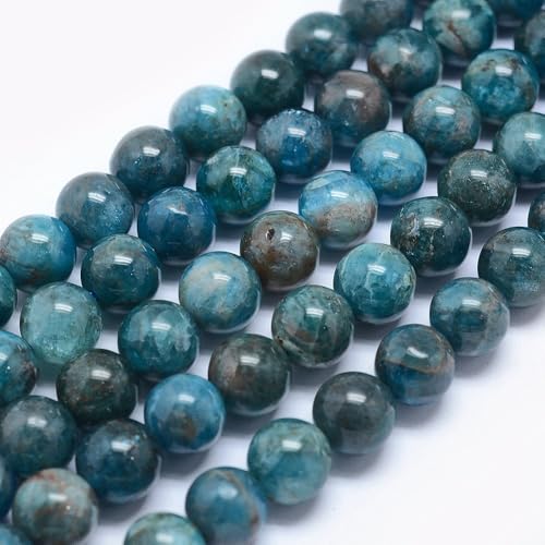 DanLingJewelry 20 Stück 6 mm natürliche Apa-Perlen, blauer Edelstein, runde Abstandshalter für Perlenstickerei, Schmuckherstellung, Armbänder, Halsketten DanLingJewelry 20 Stück 6 mm natürliche Apa-Perlen, blauer Edelstein, runde Abstandshalter für Perlenstickerei, Schmuckherstellung, Armbänder, Halsketten von DanLingJewelry